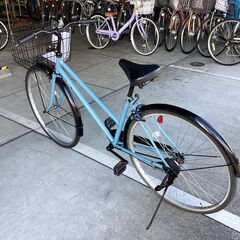 【大人用】整備済中古自転車 最廉価 CBA27型アフィッシュS 水色 <自転車のオオムラ 静岡店>の画像