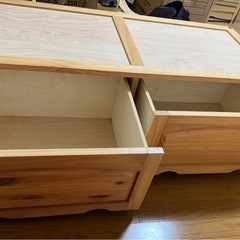 ニトリ シングル 天然木宮付きすのこベッド たっぷり収納引き出し付きの画像