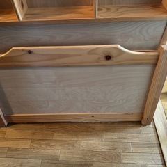 ニトリ シングル 天然木宮付きすのこベッド たっぷり収納引き出し付きの画像