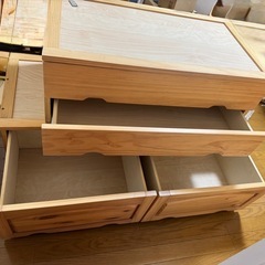 ニトリ シングル 天然木宮付きすのこベッド たっぷり収納引き出し付きの画像