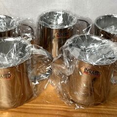 【B490】INSULATED/18-8CUP/ステンレスマグカップ/5客セット/断熱/未使用/長期保管品/キャンプ/食器の画像