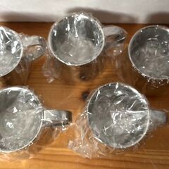 【B490】INSULATED/18-8CUP/ステンレスマグカップ/5客セット/断熱/未使用/長期保管品/キャンプ/食器の画像