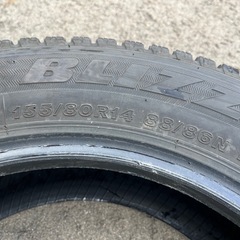 SALE！スタッドレスタイヤ4本 155/80R14 88/86N LT 倉庫保管 2022年製 ゴム質良 ミゾ多バリ溝 商用バンの画像
