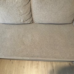 収納付きカウチソファ 布張りタイプ (ノアーク GY)の画像