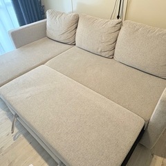 収納付きカウチソファ 布張りタイプ (ノアーク GY)の画像