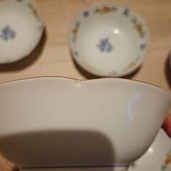 たち吉　花柄　お皿五枚セットの画像