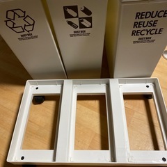 3連ゴミ箱　アスベル 資源ゴミ横型3分別ワゴン 各20Lの画像