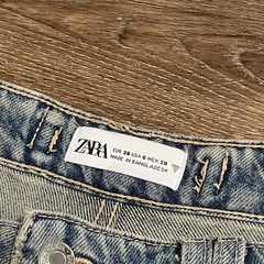 ZARA ミッドライズ TRF カーゴ デニムパンツ size38の画像