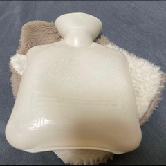 猫デザイン湯たんぽ注水式 お湯入れ カバー付き エコ 電気不要 洗えるの画像