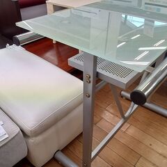 ★ジモティ割あり★  カウンターテーブル シルバー H87×D47×W115 クリーニング済み TK7753の画像