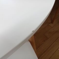 ★ジモティ割あり★  ダイニングセット ホワイト H74×D80×W80 クリーニング済み TK7754の画像