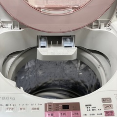 送料・設置込み可　洗濯機　8kg　SHARP 2017年【分解クリーニング済み】の画像