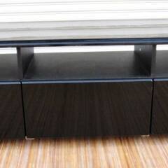 テレビボード　ローボード　テレビ台　幅150㎝　リビングボード　引き出し　ブラック　スタイリッシュ　引取り歓迎の画像