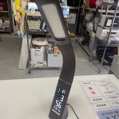 お話中　ZEPEAL　ゼピール　LEDスタンドライト　DLS-H2008-BR　卓上　照明　ブラウン　3段階調光　アーム調節可能　デジタル表示　稼働確認済　中古　③の画像