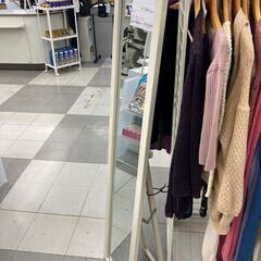 ★リユースのサカイ千葉中央店★  姿見鏡 白系 H150×D35×W33 クリーニング済み TC5861の画像