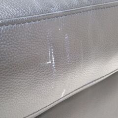 1人掛けソファ① 幅105cm 革製 ブラック 背もたれ取り外し可能 1Pソファ 黒 ソファ☆ 札幌市 北区 屯田 の画像