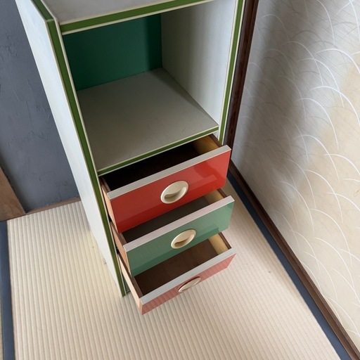 昭和　レトロ　カラーボックス　美品　最終価格 0円引き取り限定 昭和レトロカラーボックス (you) 上山口の収納家具