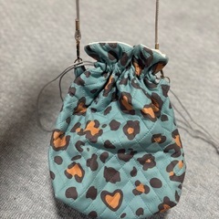 レオパード巾着バッグの画像