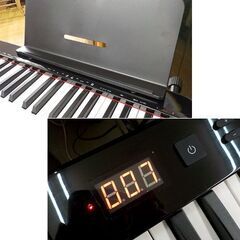 小型電子ピアノ 88鍵盤 NikoMaku SWAN-S ブラック 持ち運び可能 ケース・スタンド・イス・ペダル・譜面台付き 充電式　西岡店の画像