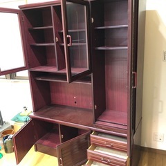 キッチンキャビネット　本棚　収納　リビング収納　キッチン収納　食器棚カップボードの画像