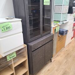 食器棚　黒の画像