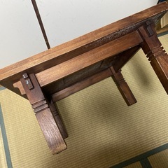 レトロ テーブル 南国 インドネシア バリ風の画像