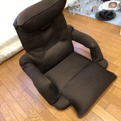 シンプルな座椅子（ブラウン）の画像