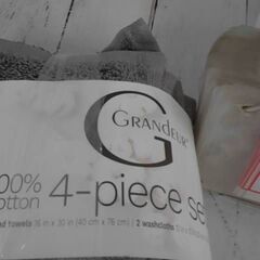 コストコ商品番号　71690　グランデュール ハンドタオル2枚 + ウォッシュタオル2枚 セット　A17997の画像