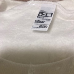 ロサンゼルスアパレル14オンス　ホワイト長袖トレーナー2XLの画像