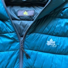 LOGOS Park ロゴス　フード付きジャケット ブルーグリーン／グレー Lサイズ美品の画像