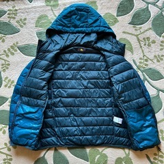 LOGOS Park ロゴス　フード付きジャケット ブルーグリーン／グレー Lサイズ美品の画像