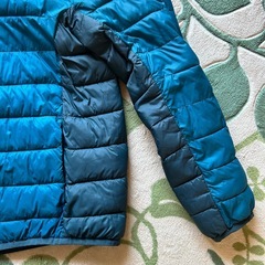 LOGOS Park ロゴス　フード付きジャケット ブルーグリーン／グレー Lサイズ美品の画像