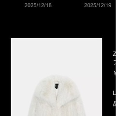 ZARA ZW COLLECTION ショートフェイクファーコートの画像