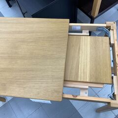 ★リユースのサカイ千葉中央店★  拡張テーブル 茶系 H75×D70×W80～120 クリーニング済み TC5867の画像