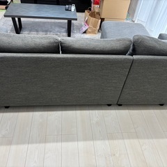 【極美品】L字ソファ　グレー　の画像