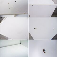 白　フリーボックス　5段　カラーボックス　2列　収納棚　大容量収納 　ホワイト　飾り棚 木製 スリム 　本 漫画　オープン収納の画像