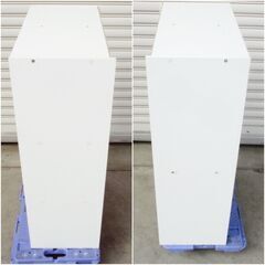 白　フリーボックス　5段　カラーボックス　2列　収納棚　大容量収納 　ホワイト　飾り棚 木製 スリム 　本 漫画　オープン収納の画像