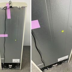 2025年製 レトロ調 2ドア冷凍冷蔵庫 130L メッキハンドル 一人暮らし 単身 PRR-142D-W ホワイト アイボリー 中古家電 店頭引取歓迎 R10296の画像