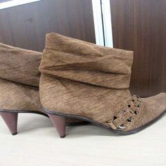 中古美品 Alfredo BANNISTER ショートブーツ サイズ38 ブラウン系 No.5022039 元箱付き 靴 クツ くつ 苫小牧西店 の画像