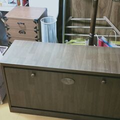 レトロ　靴箱　大型　ビンテージの画像