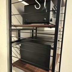 レンジ台 キッチン 棚 約幅60 おしゃれ 食器棚 6段 レンジラック キッチンラック ラック 大型レンジ対応 スライド棚 高さ169cm 収納家具 レンジ レンジボードの画像