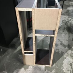 ディスプレイシェルフ ダークブラウン 高さ795×幅385×奥行295mm マガジンラック 25l菊DOの画像