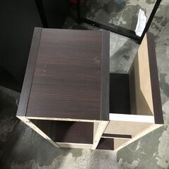 ディスプレイシェルフ ダークブラウン 高さ795×幅385×奥行295mm マガジンラック 25l菊DOの画像