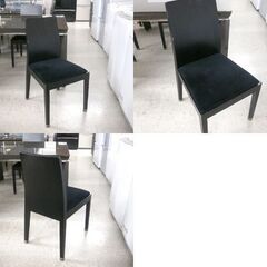 4人掛け ダイニングセット② 160×85cm テーブル 椅子4脚 エナメル 鏡面 ブラック 木目調 ダイニング 大きめ ☆ 札幌市 北区 屯田 の画像