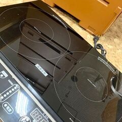 YAMAEN/山善 2口IH調理器 コンロ YEM-W1456 ブラック 調理器具 キッチン 札幌 東区の画像