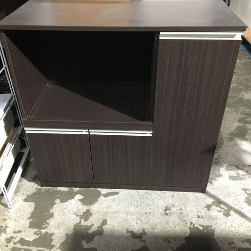 ニトリ レンジ台 8890770 ダークブラウン 高さ890×幅895×奥行395mm 25l