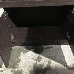 ニトリ レンジ台 8890770 ダークブラウン 高さ890×幅895×奥行395mm 25l菊NSの画像