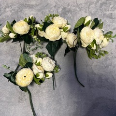 アーティシャルフラワー造花白の画像