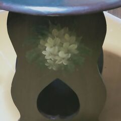 レトロ　ビンテージ 丸型 テーブル 机　ダイニング 本棚の画像