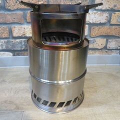 1回使用 ナフコ フレイムストーブ LL ステンレス製 収納バッグ付きの画像